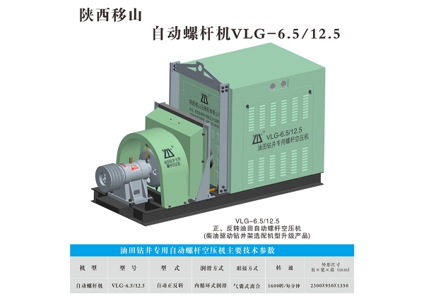 邵通6.5立方12.5公斤油田鉆井自動(dòng)螺桿空壓機(jī)